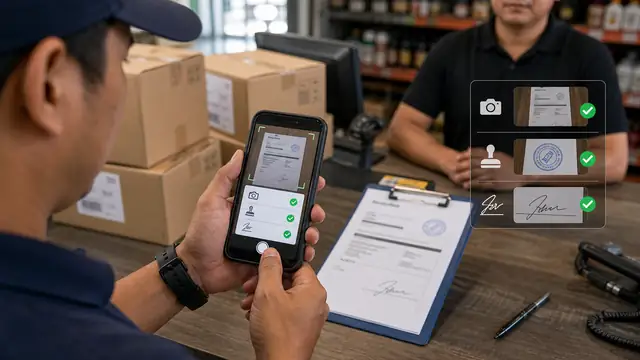 Pemeriksaan bukti penghantaran di peranti mudah alih